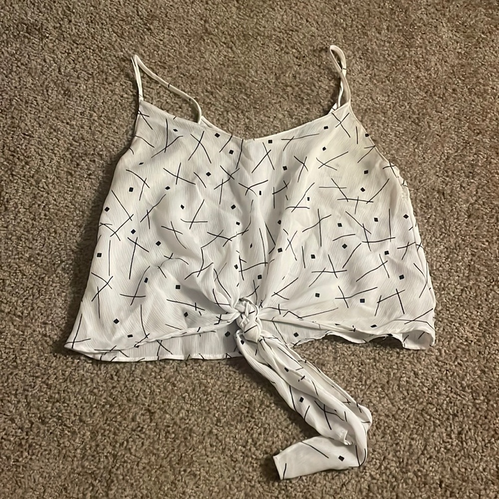 Size Small Lush Black and White Crop Top